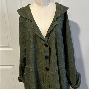 Blue Fish green cotton hemp duster 2